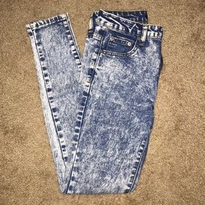 Forever 21 high waisted acid wash jeans